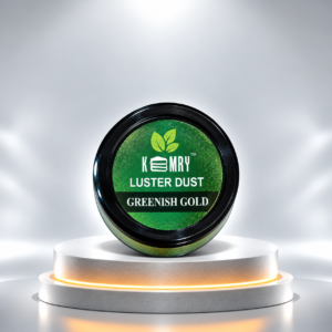 greenish gold luster dust jar