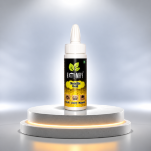 kemry metallic gold bottle studio shot