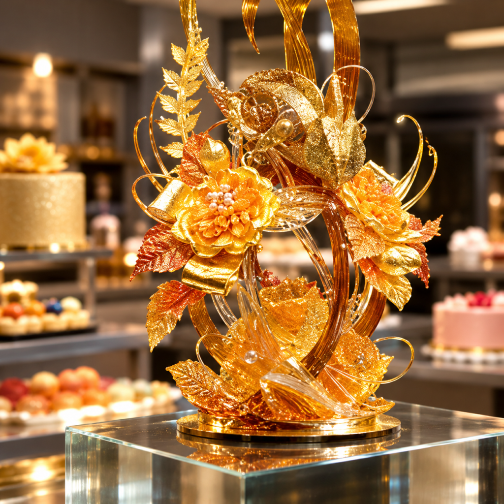 Home Ornate Golden Sugar Art Centerpiece 8 1024x1024