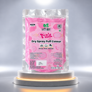 pink dry spray puff colour package