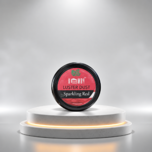 premium sparkling red cosmetic jar
