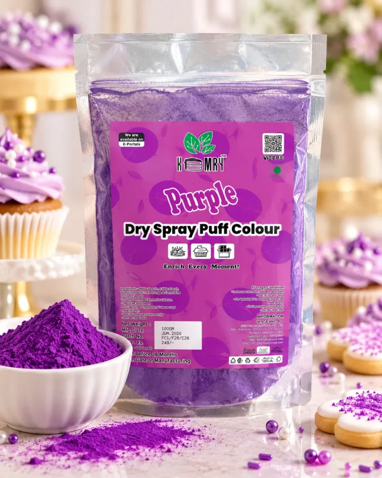Applications purple baking color pouch still life