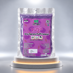 purple dry spray puff colour pouch